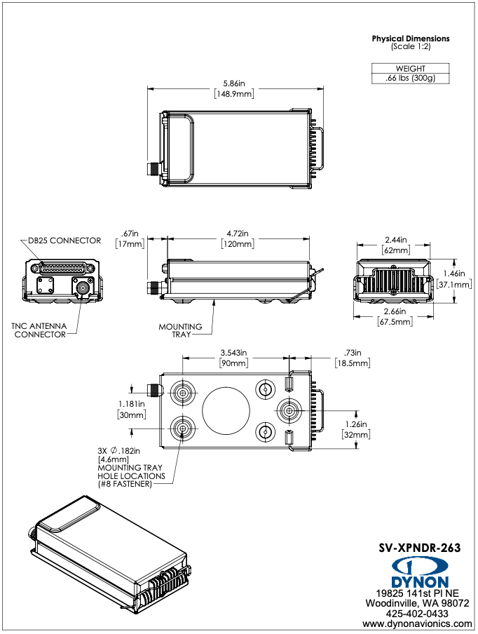 SV-XPNDR-26X Mechanical Drawing